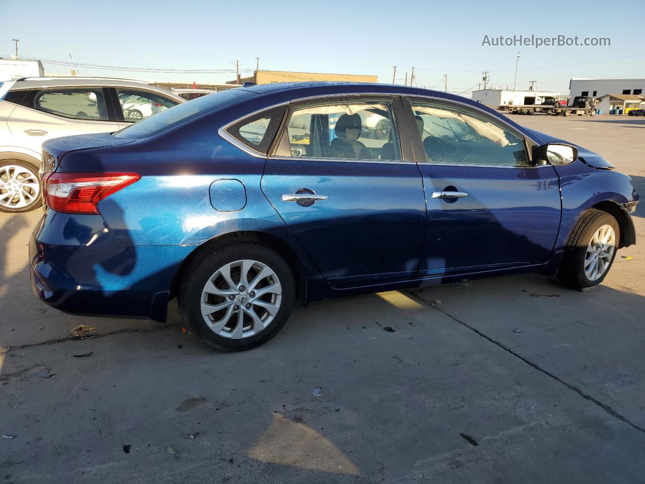 2018 Nissan Sentra S Синий vin: 3N1AB7AP3JL651696