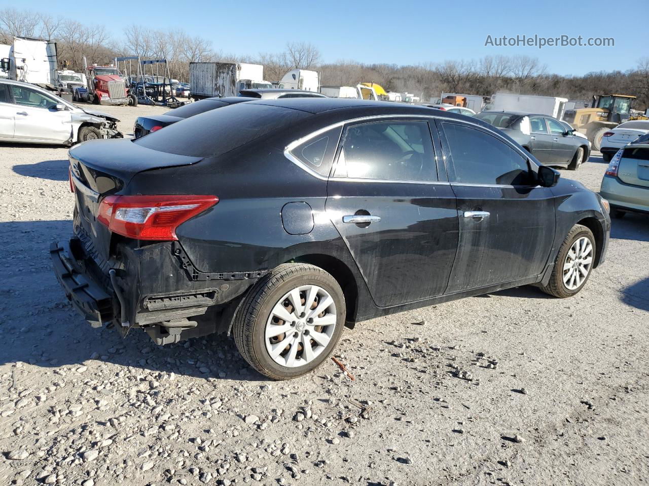 2018 Nissan Sentra S Black vin: 3N1AB7AP3JY204868