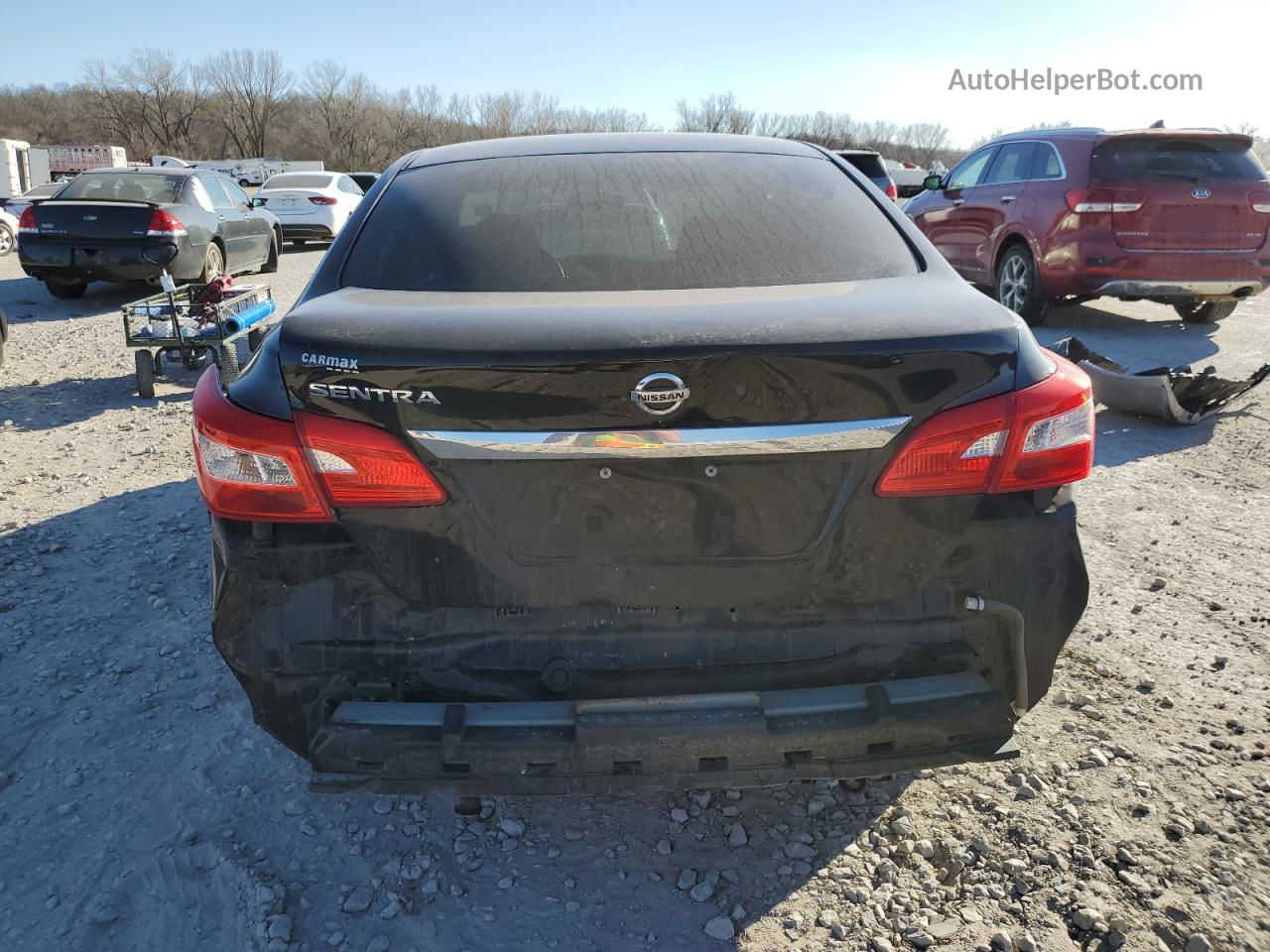 2018 Nissan Sentra S Black vin: 3N1AB7AP3JY204868