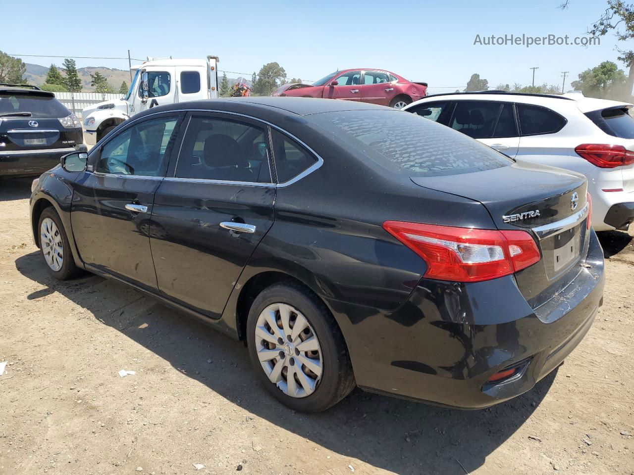 2018 Nissan Sentra S Черный vin: 3N1AB7AP3JY208516