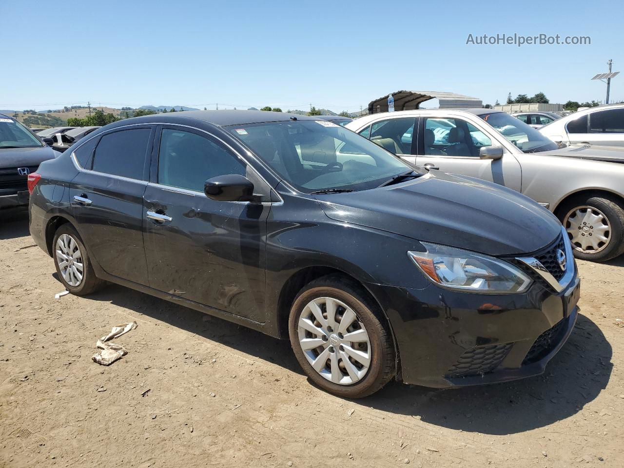 2018 Nissan Sentra S Черный vin: 3N1AB7AP3JY208516