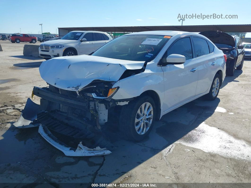 2018 Nissan Sentra Sv White vin: 3N1AB7AP3JY212484