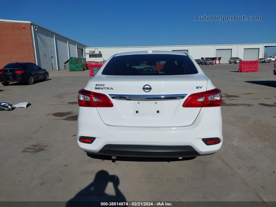 2018 Nissan Sentra Sv White vin: 3N1AB7AP3JY212484