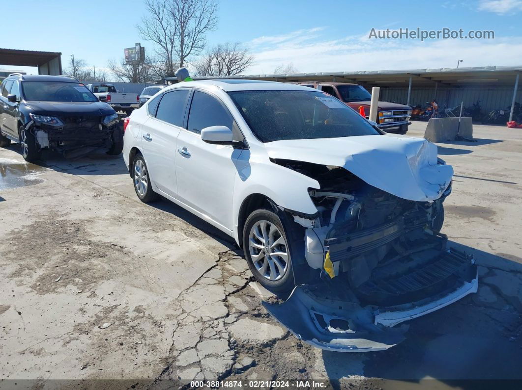 2018 Nissan Sentra Sv White vin: 3N1AB7AP3JY212484