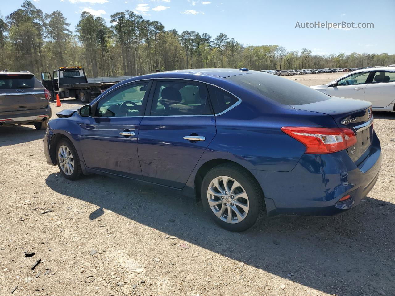 2018 Nissan Sentra S Blue vin: 3N1AB7AP3JY212498