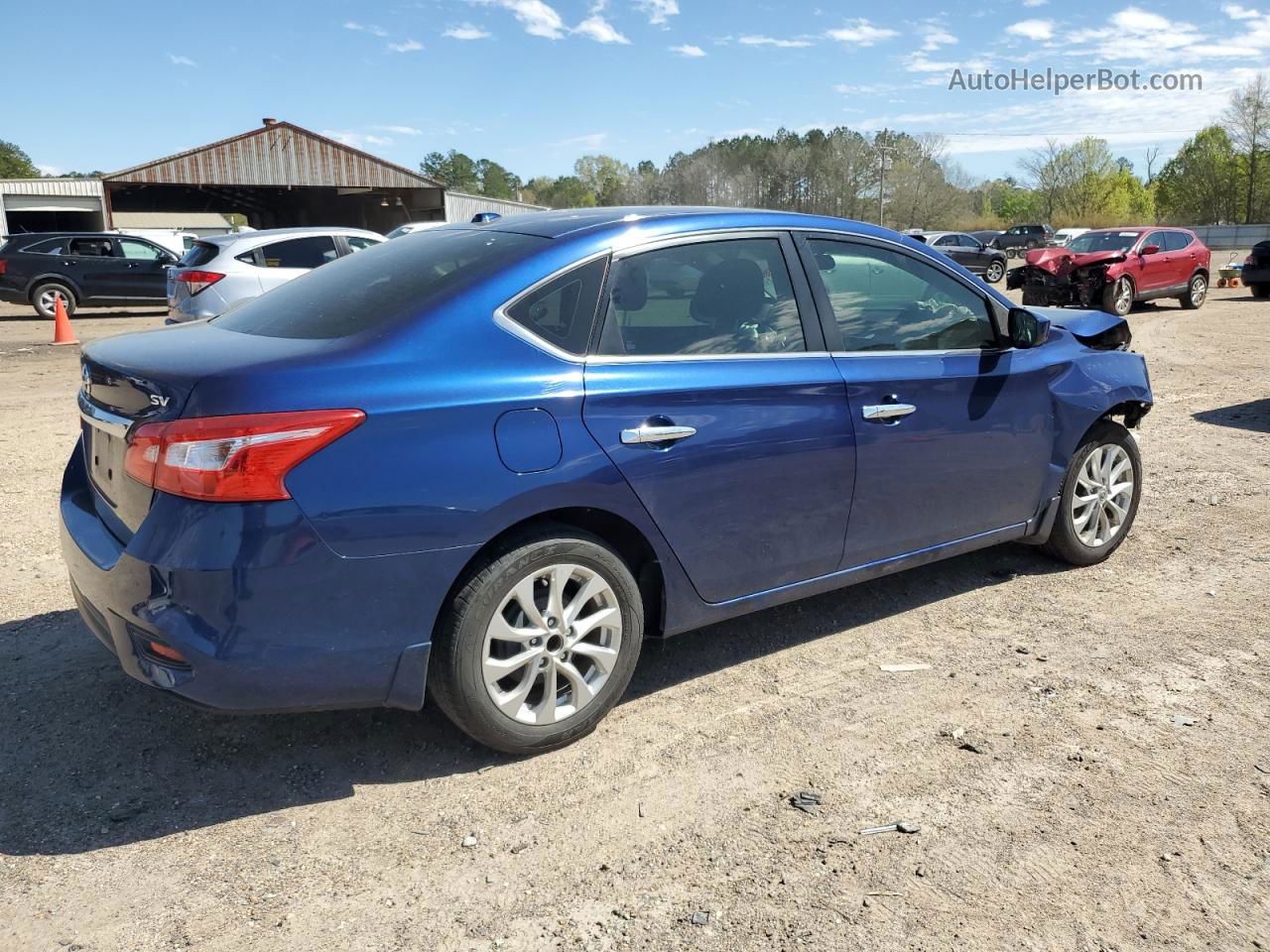 2018 Nissan Sentra S Blue vin: 3N1AB7AP3JY212498