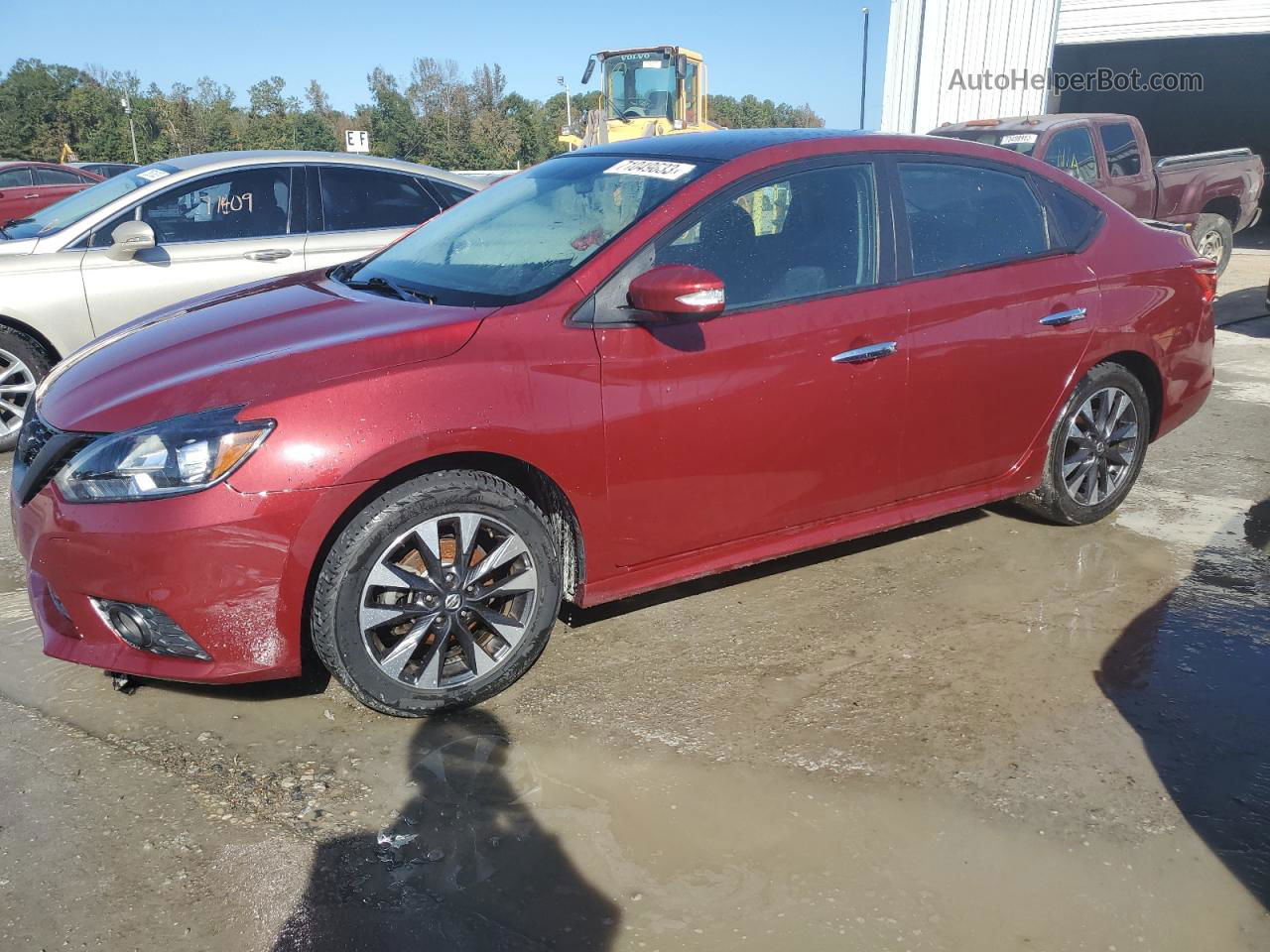 2018 Nissan Sentra S Red vin: 3N1AB7AP3JY218740