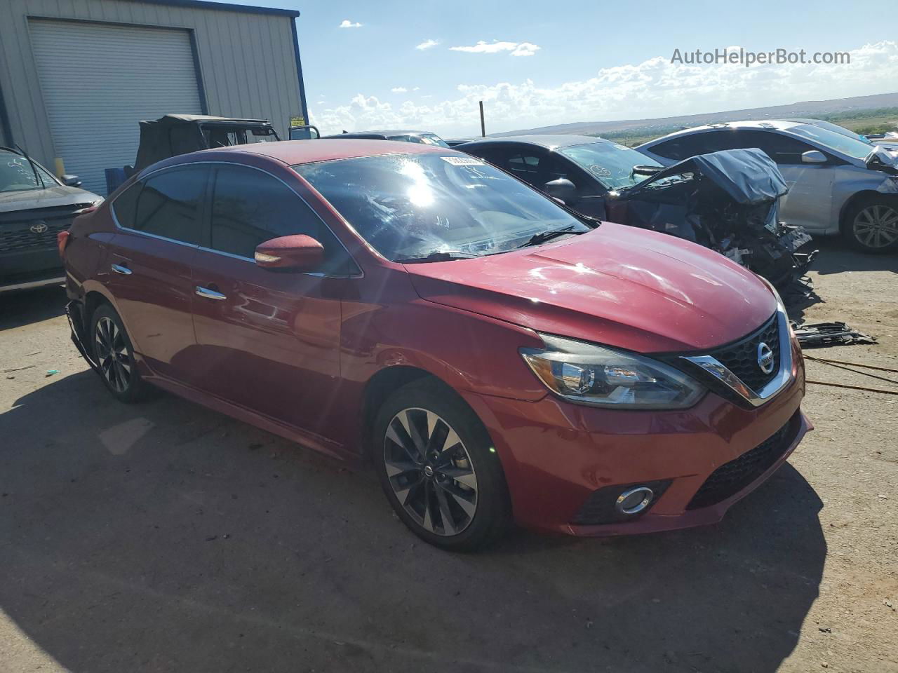 2018 Nissan Sentra S Red vin: 3N1AB7AP3JY219273