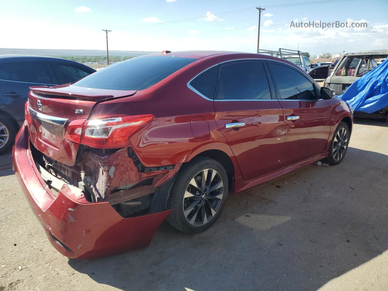 2018 Nissan Sentra S Red vin: 3N1AB7AP3JY219273