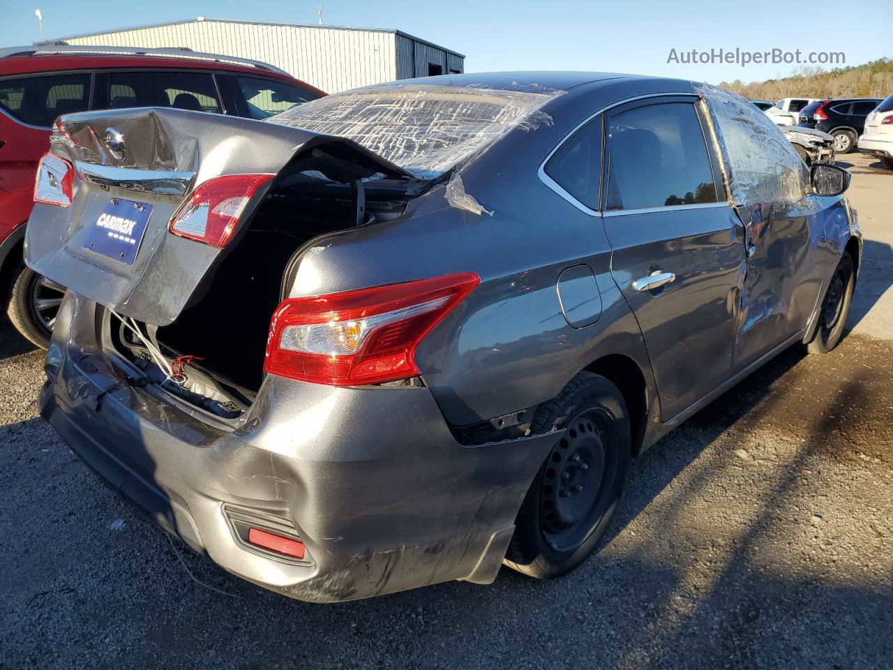 2018 Nissan Sentra S Gray vin: 3N1AB7AP3JY220634