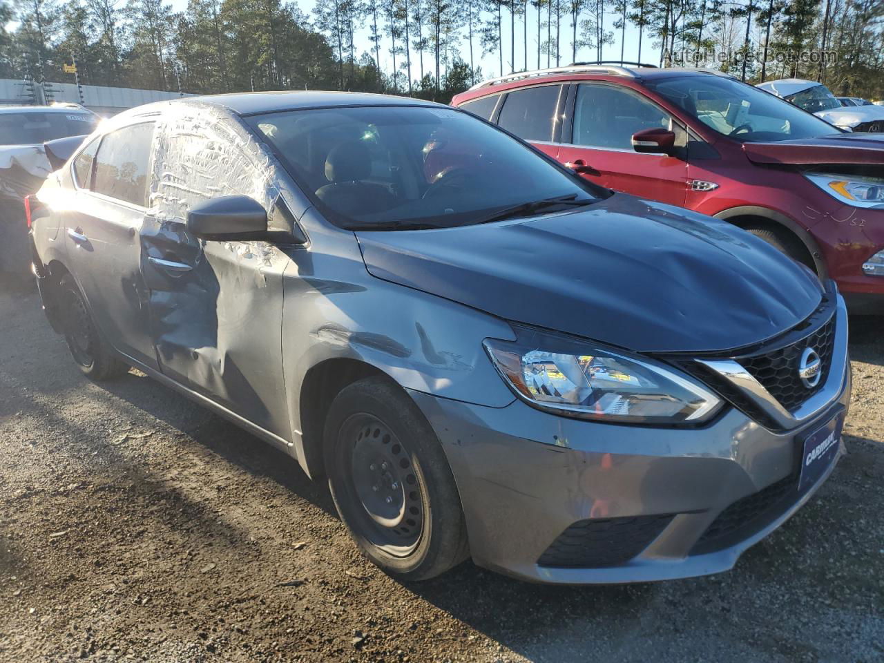 2018 Nissan Sentra S Gray vin: 3N1AB7AP3JY220634