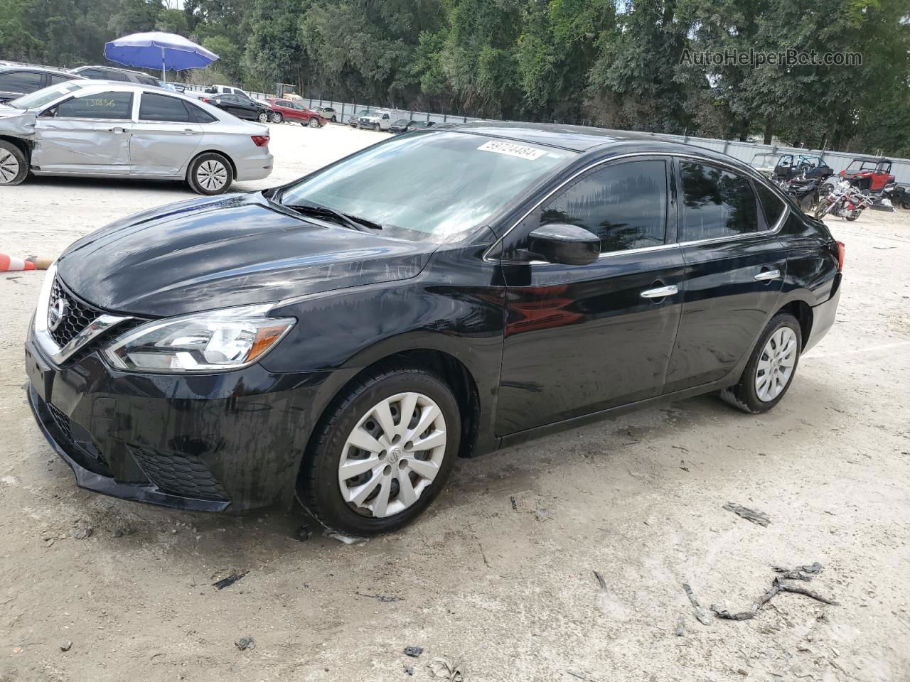 2018 Nissan Sentra S Black vin: 3N1AB7AP3JY227177