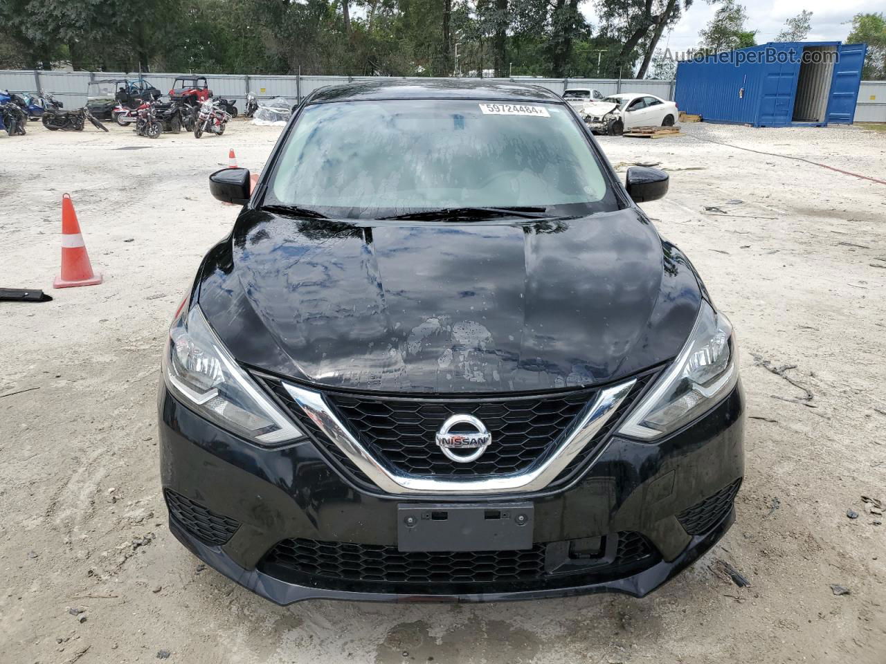 2018 Nissan Sentra S Black vin: 3N1AB7AP3JY227177