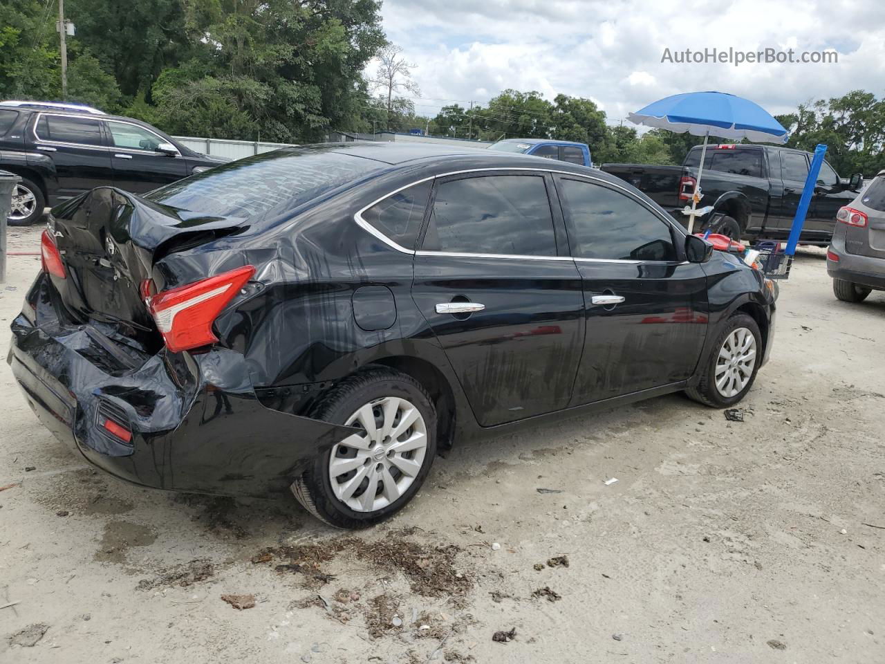 2018 Nissan Sentra S Black vin: 3N1AB7AP3JY227177