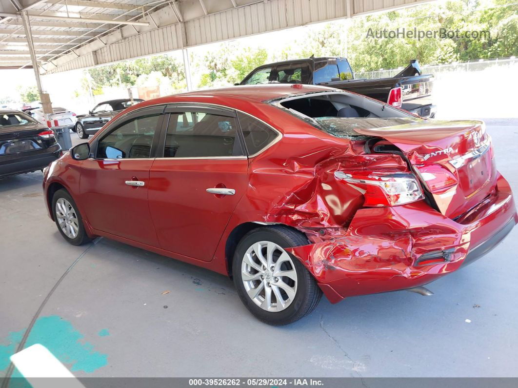 2018 Nissan Sentra Sv Red vin: 3N1AB7AP3JY228359