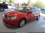 2018 Nissan Sentra Sv Red vin: 3N1AB7AP3JY228359