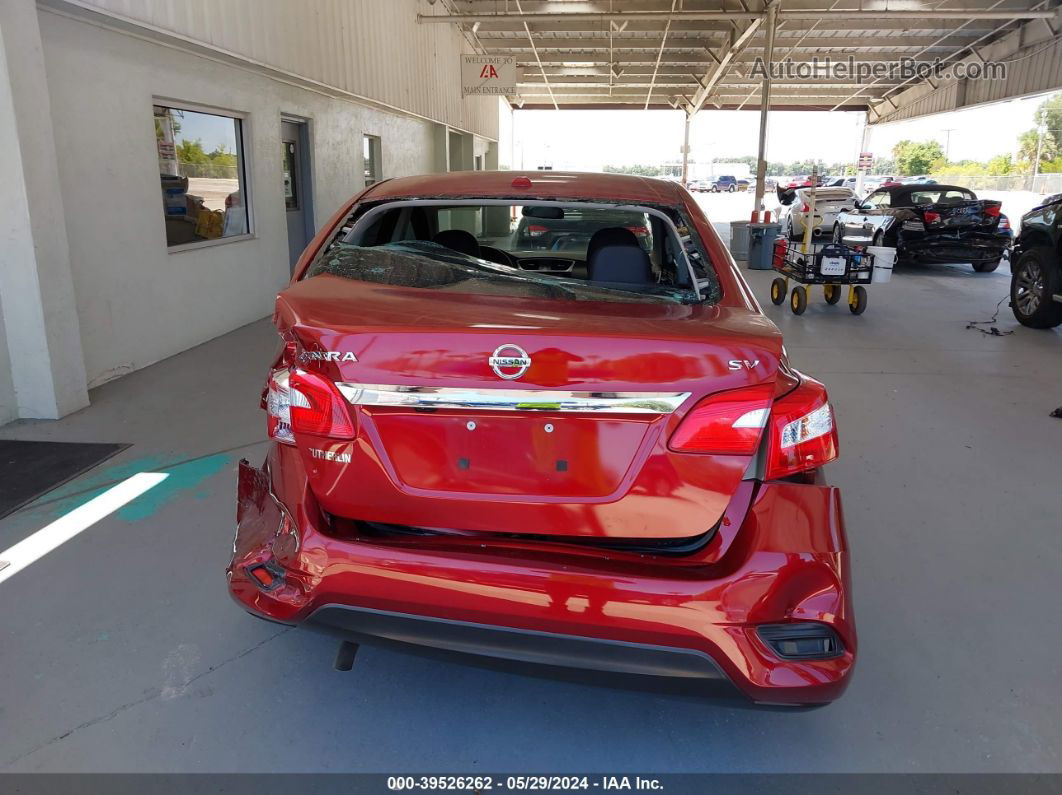 2018 Nissan Sentra Sv Red vin: 3N1AB7AP3JY228359