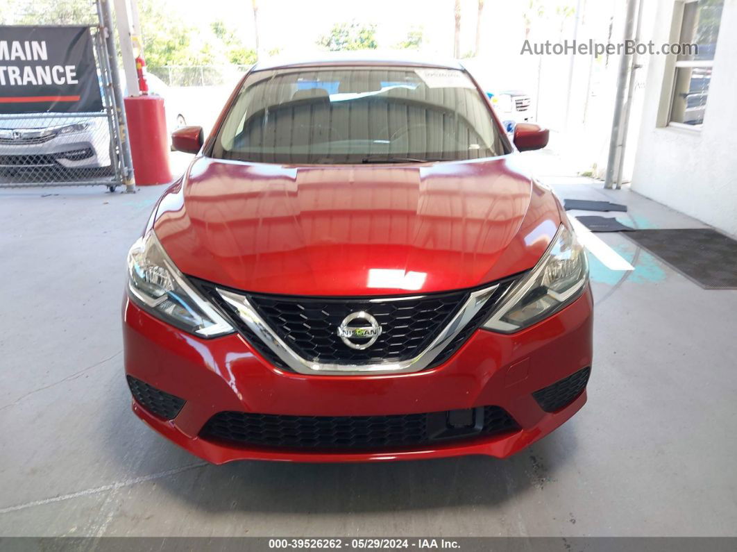 2018 Nissan Sentra Sv Red vin: 3N1AB7AP3JY228359