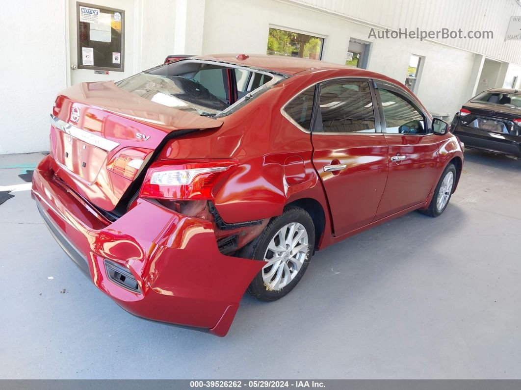 2018 Nissan Sentra Sv Red vin: 3N1AB7AP3JY228359