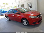 2018 Nissan Sentra Sv Red vin: 3N1AB7AP3JY228359