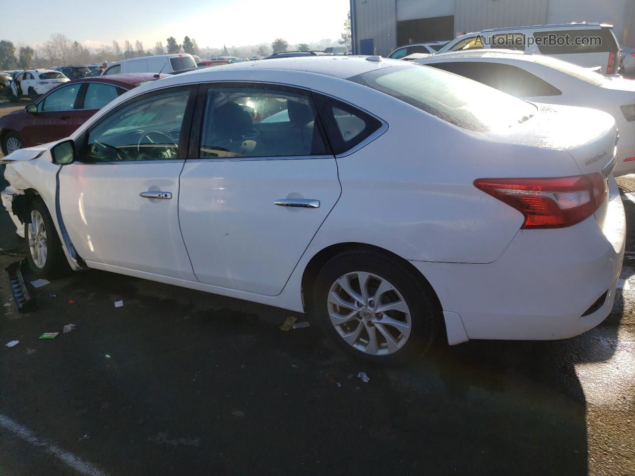 2018 Nissan Sentra S White vin: 3N1AB7AP3JY239457