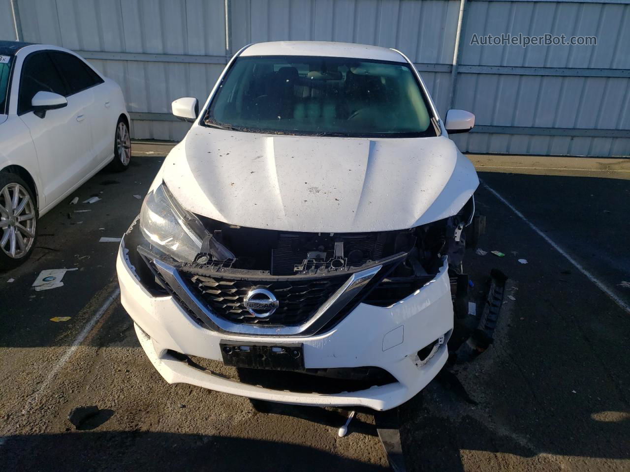 2018 Nissan Sentra S White vin: 3N1AB7AP3JY239457