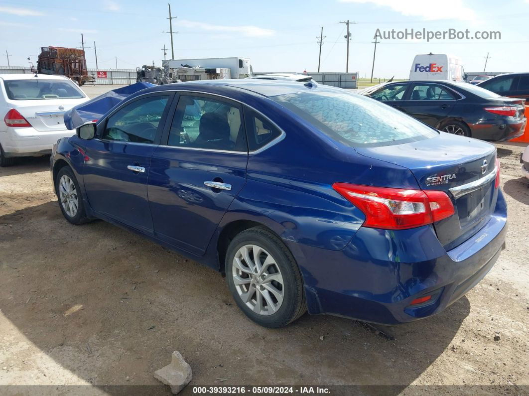 2018 Nissan Sentra Sv Blue vin: 3N1AB7AP3JY266318