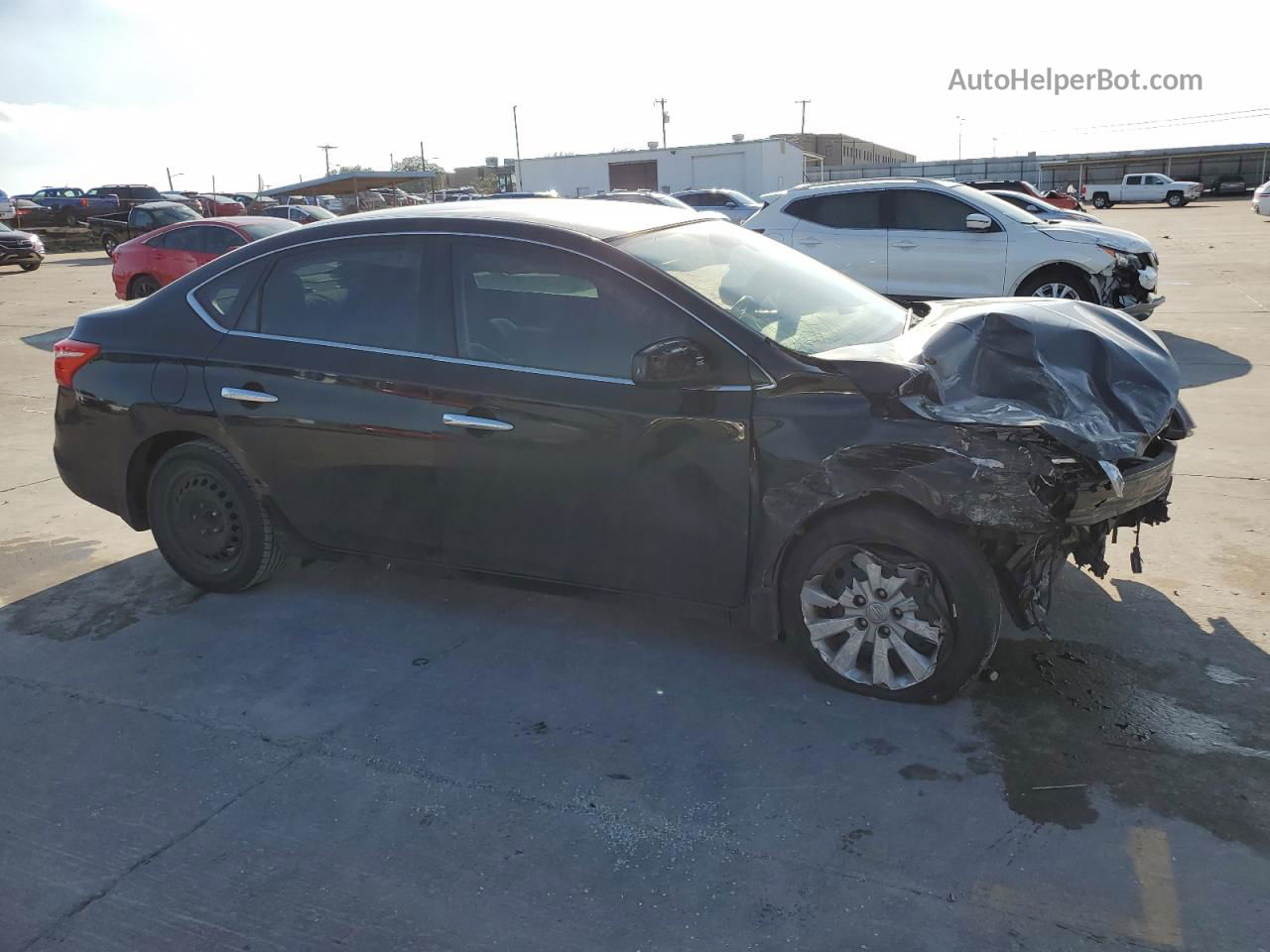 2018 Nissan Sentra S Черный vin: 3N1AB7AP3JY278291