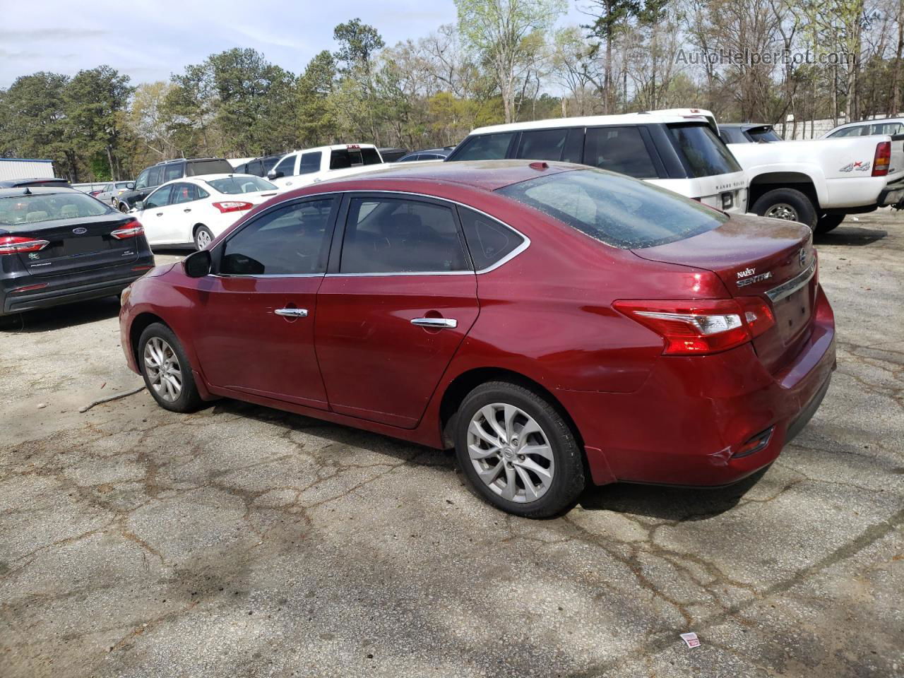 2018 Nissan Sentra S Red vin: 3N1AB7AP3JY286990