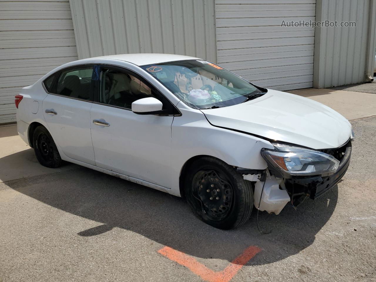 2018 Nissan Sentra S White vin: 3N1AB7AP3JY318725