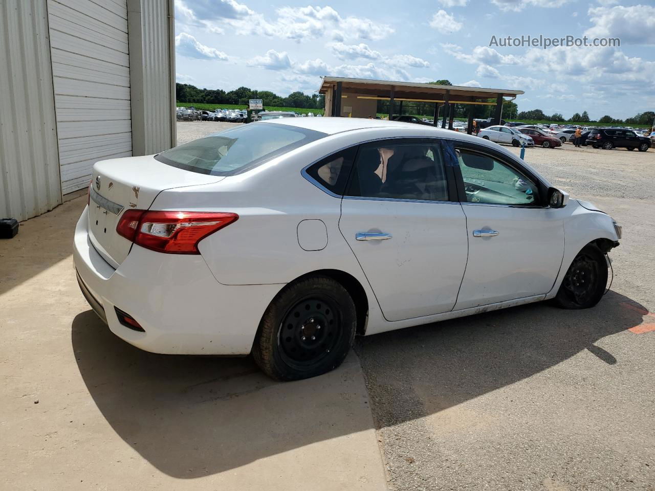 2018 Nissan Sentra S White vin: 3N1AB7AP3JY318725