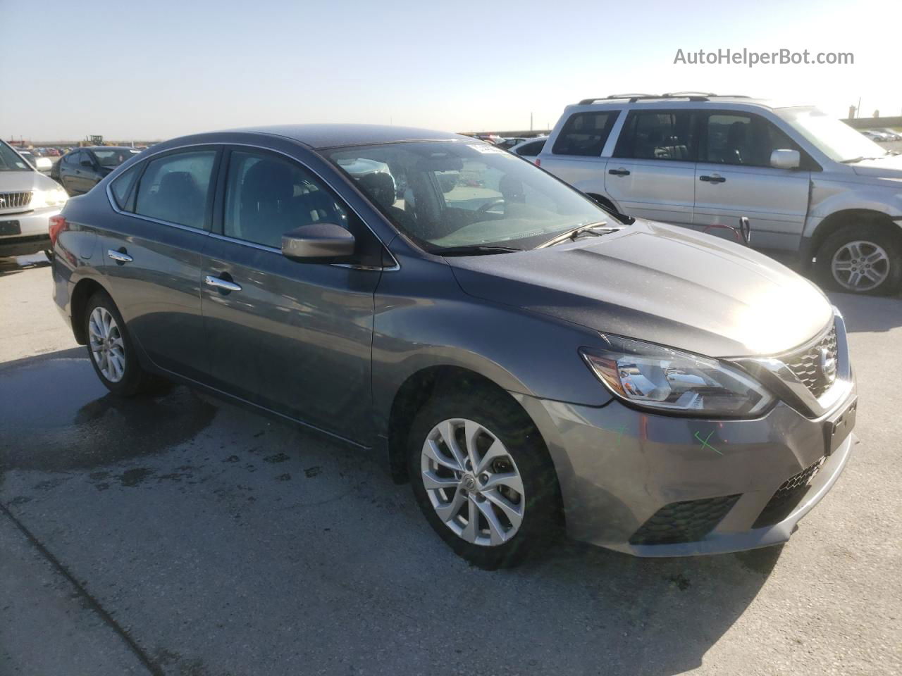 2018 Nissan Sentra S Серый vin: 3N1AB7AP3JY321351