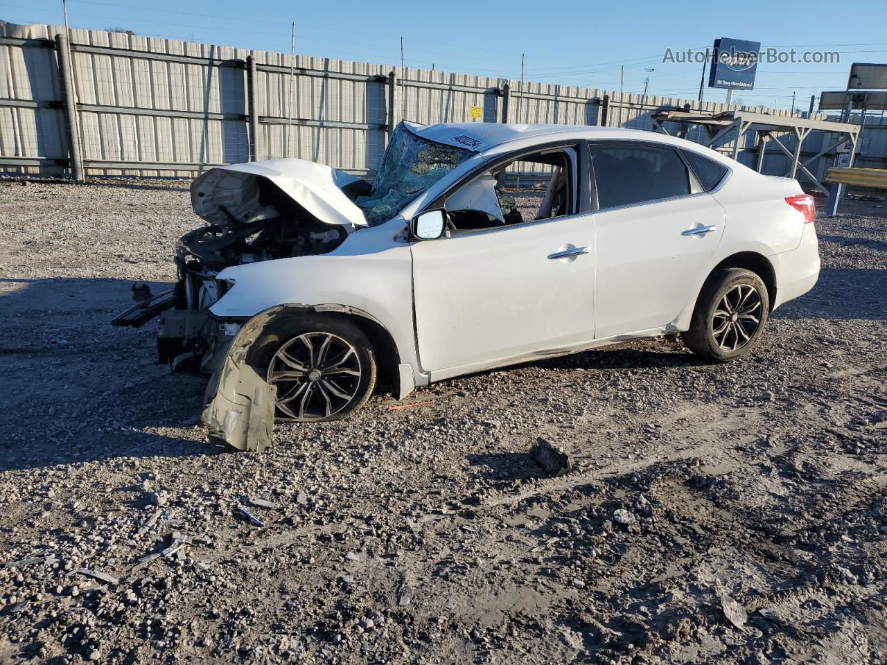 2018 Nissan Sentra S White vin: 3N1AB7AP3JY322922