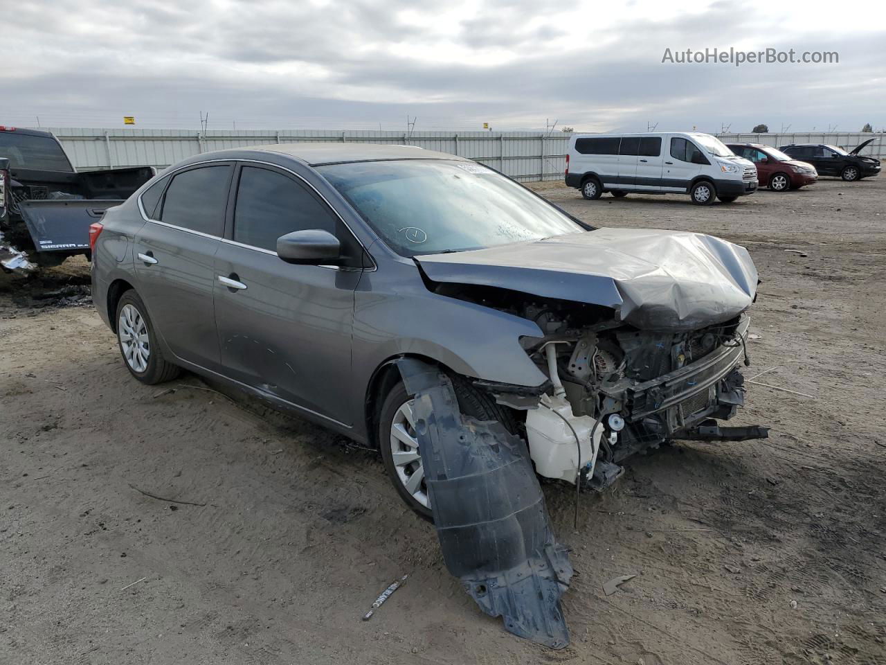 2018 Nissan Sentra S Gray vin: 3N1AB7AP3JY326727