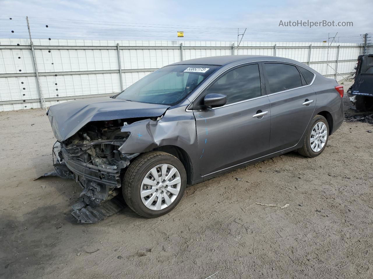 2018 Nissan Sentra S Gray vin: 3N1AB7AP3JY326727