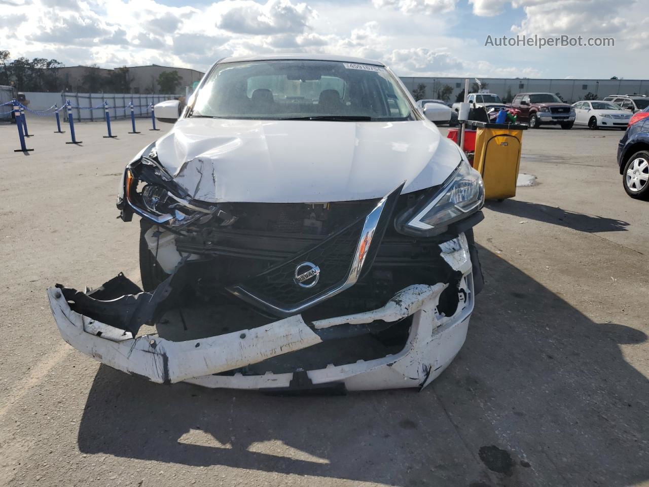 2018 Nissan Sentra S White vin: 3N1AB7AP3JY327957