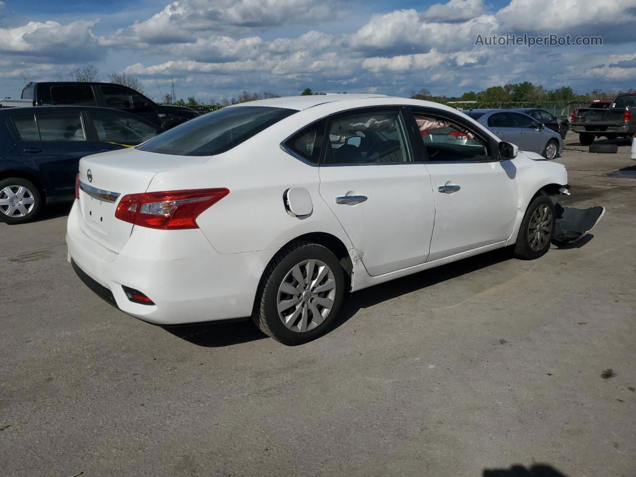 2018 Nissan Sentra S Белый vin: 3N1AB7AP3JY327957