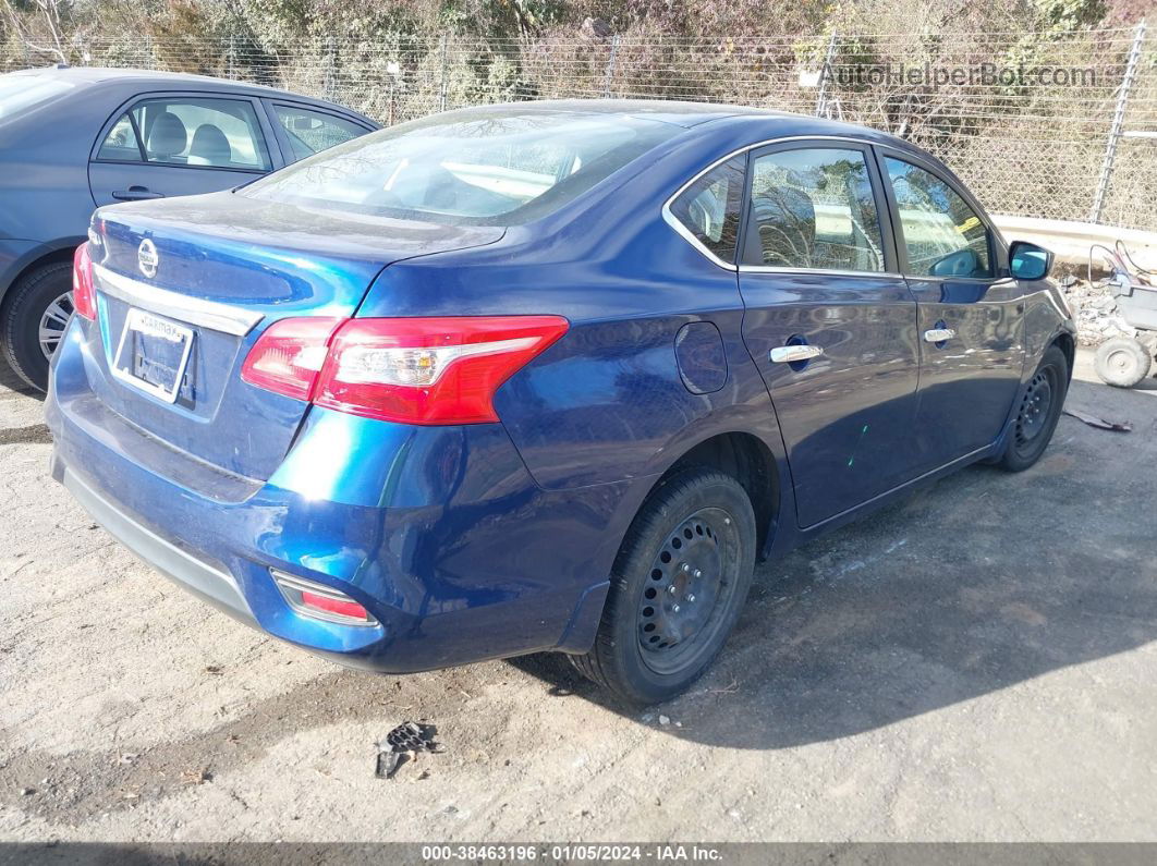 2018 Nissan Sentra S Blue vin: 3N1AB7AP3JY332432