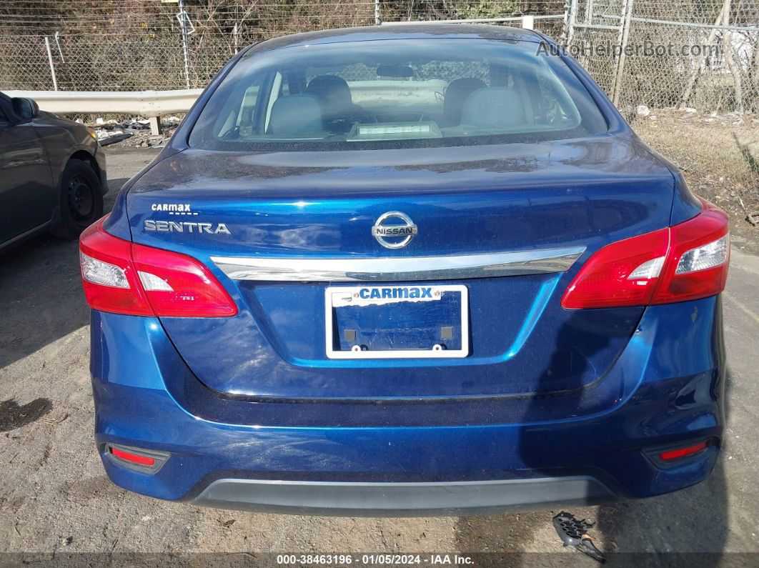 2018 Nissan Sentra S Blue vin: 3N1AB7AP3JY332432