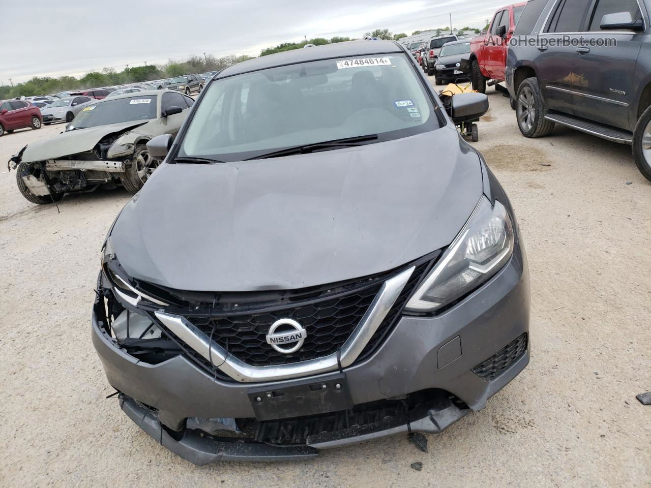 2018 Nissan Sentra S Серый vin: 3N1AB7AP3JY340370