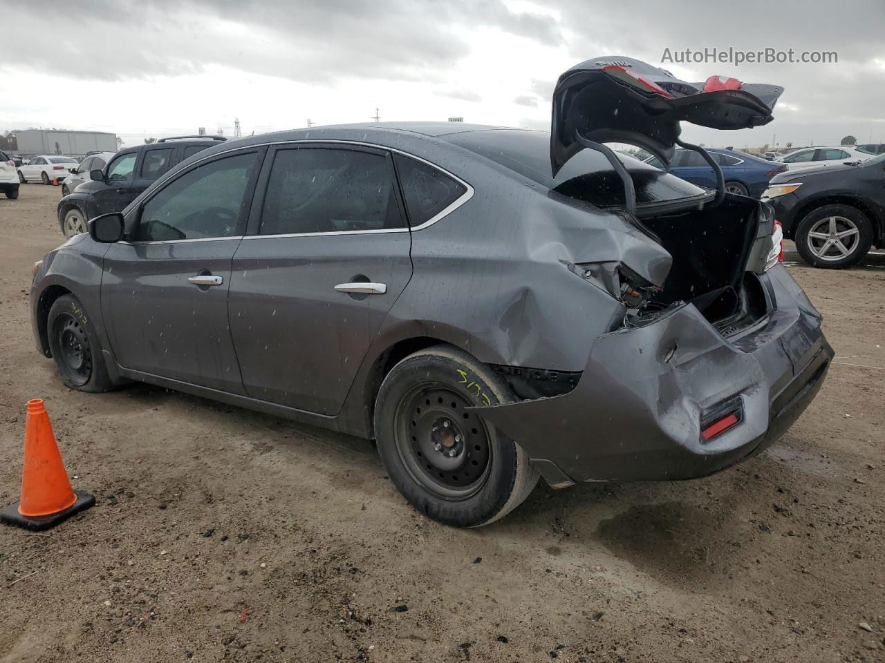 2018 Nissan Sentra S Серый vin: 3N1AB7AP3JY342247