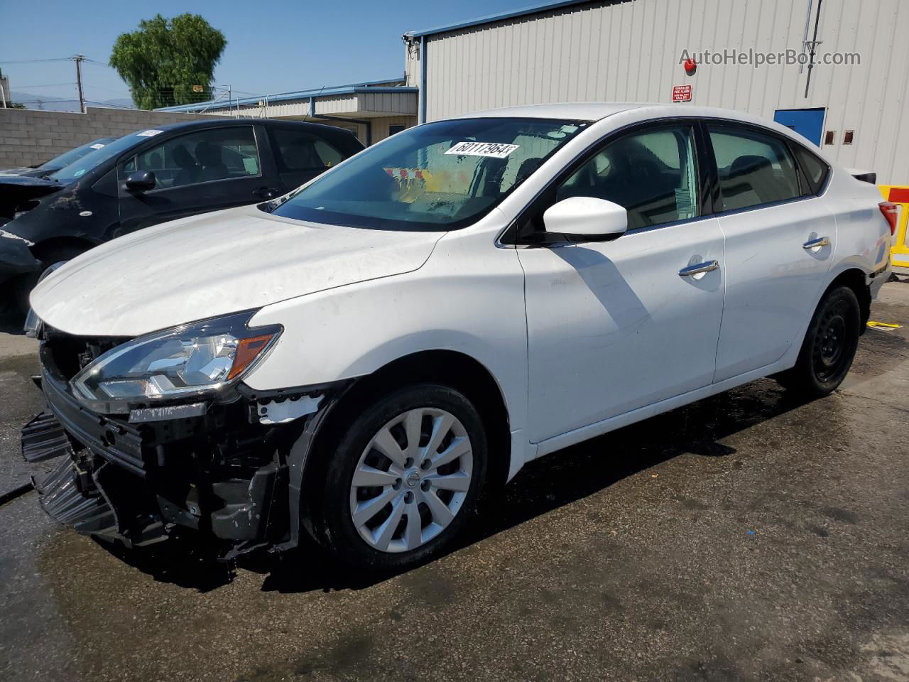 2018 Nissan Sentra S White vin: 3N1AB7AP3JY346072