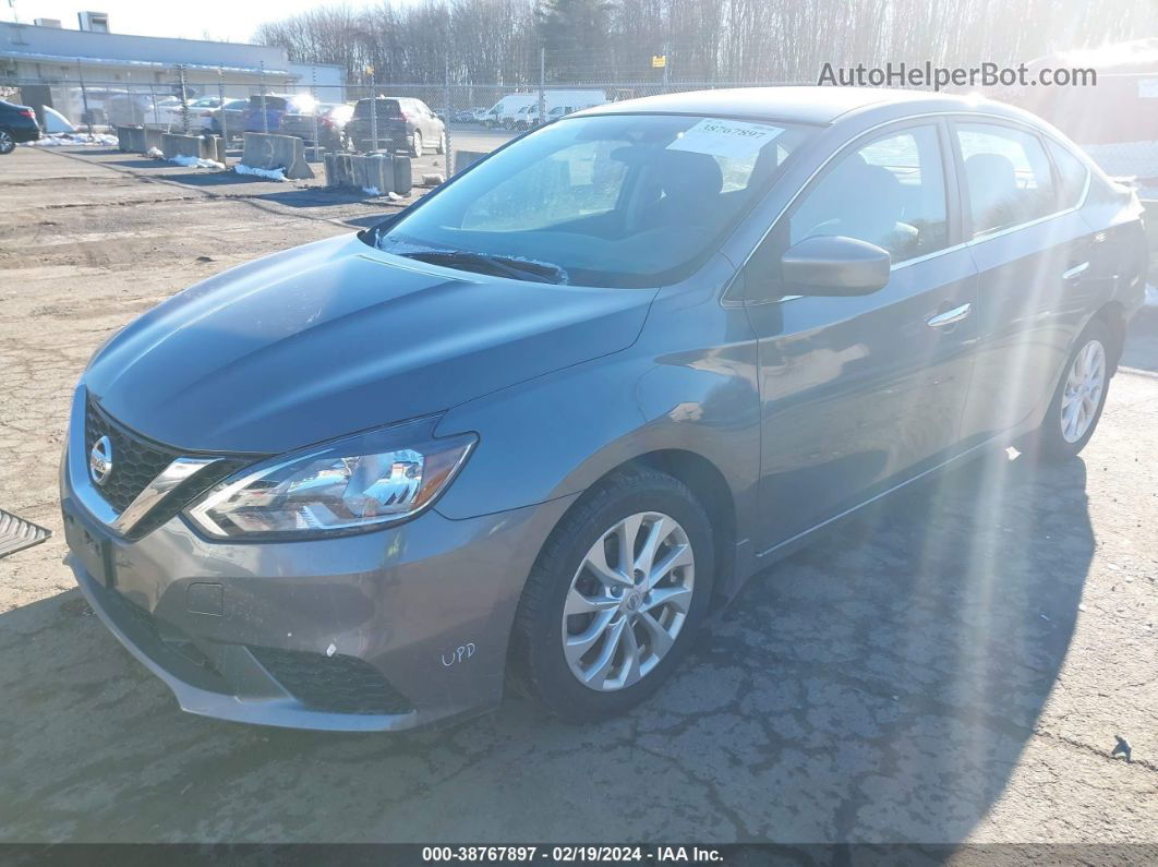 2018 Nissan Sentra Sv Gray vin: 3N1AB7AP3JY347691