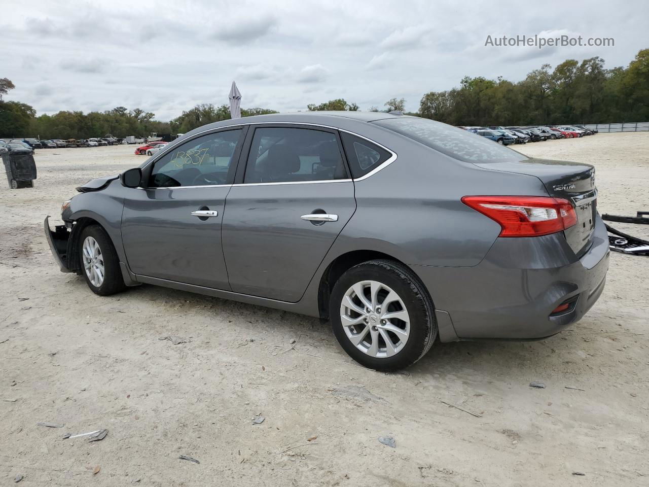 2019 Nissan Sentra S Серый vin: 3N1AB7AP3KL603164