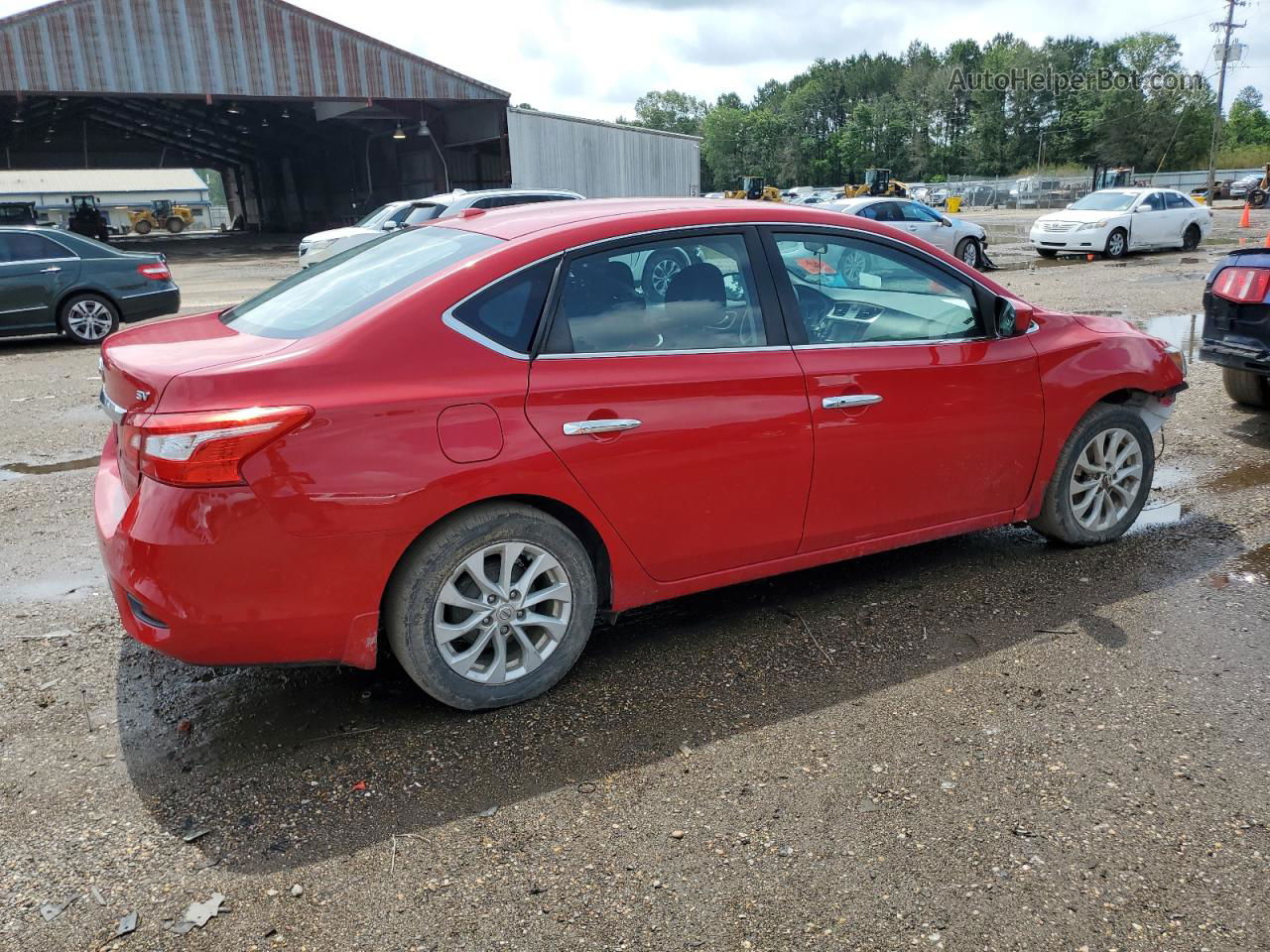 2019 Nissan Sentra S Красный vin: 3N1AB7AP3KL612253