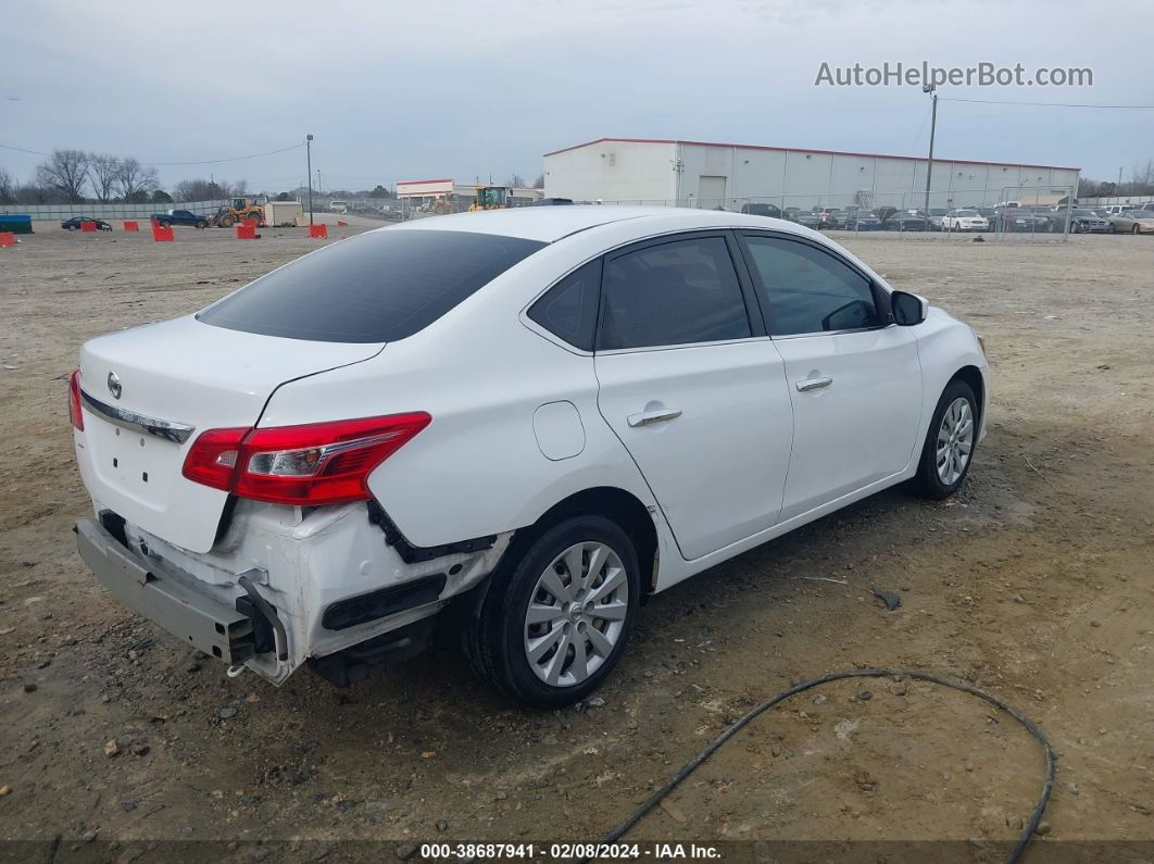 2019 Nissan Sentra S White vin: 3N1AB7AP3KY207657