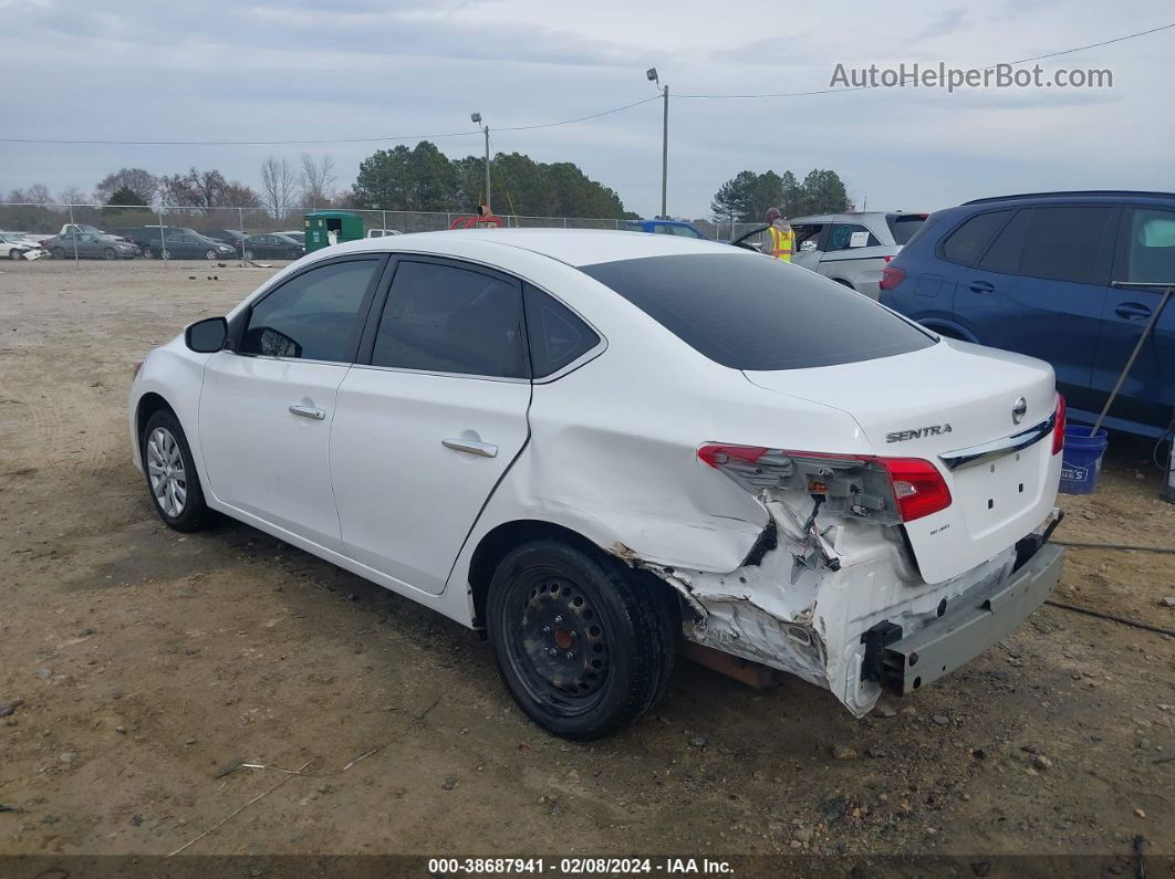 2019 Nissan Sentra S White vin: 3N1AB7AP3KY207657