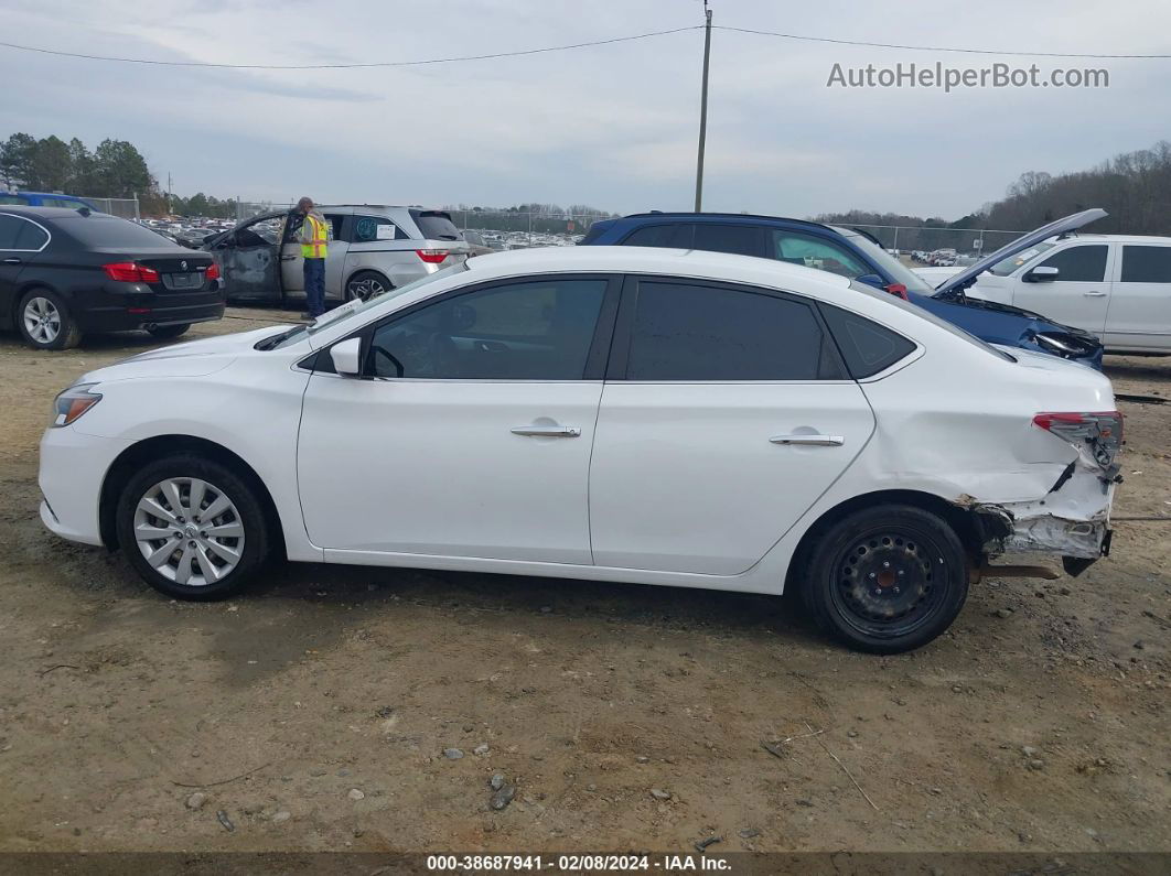 2019 Nissan Sentra S White vin: 3N1AB7AP3KY207657