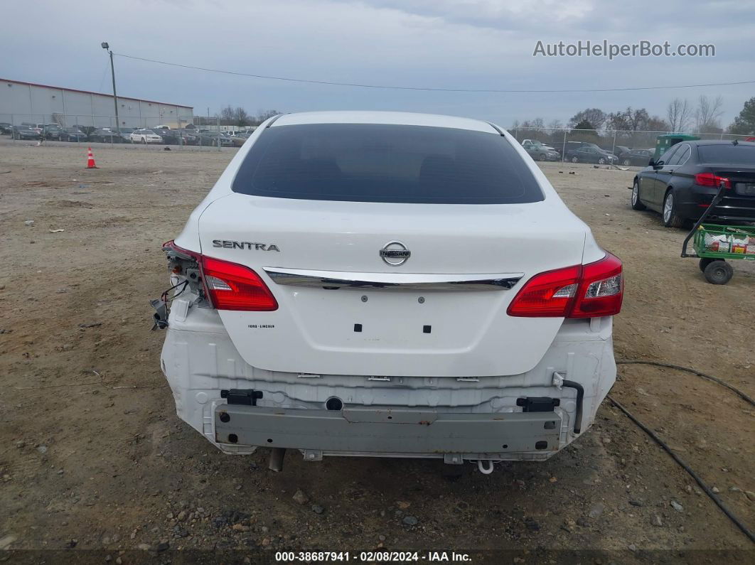 2019 Nissan Sentra S White vin: 3N1AB7AP3KY207657