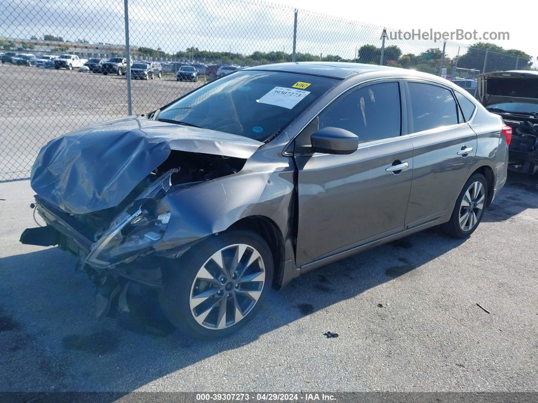 2019 Nissan Sentra Sv Серый vin: 3N1AB7AP3KY236821